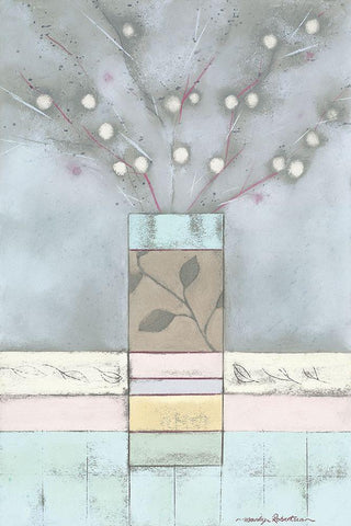 COLOUR PALETTE I White Modern Wood Framed Art Print with Double Matting by Robertson, Marilyn
