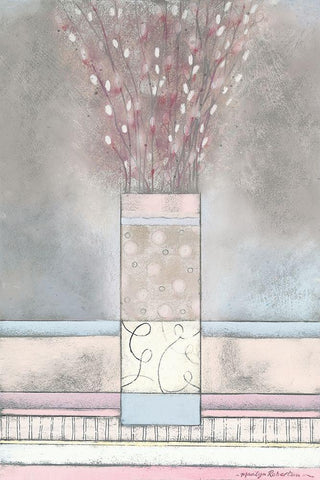 COLOUR PALETTE II White Modern Wood Framed Art Print with Double Matting by Robertson, Marilyn