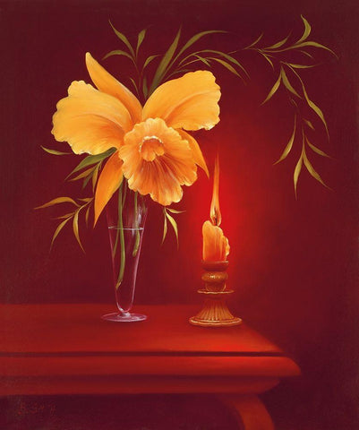 SENTIMENTAL EVENING I Black Ornate Wood Framed Art Print with Double Matting by Smith, B.