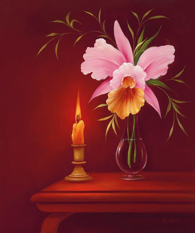 SENTIMENTAL EVENING II Black Ornate Wood Framed Art Print with Double Matting by Smith, B.