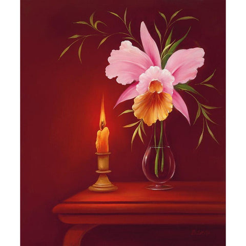 SENTIMENTAL EVENING II Gold Ornate Wood Framed Art Print with Double Matting by Smith, B.