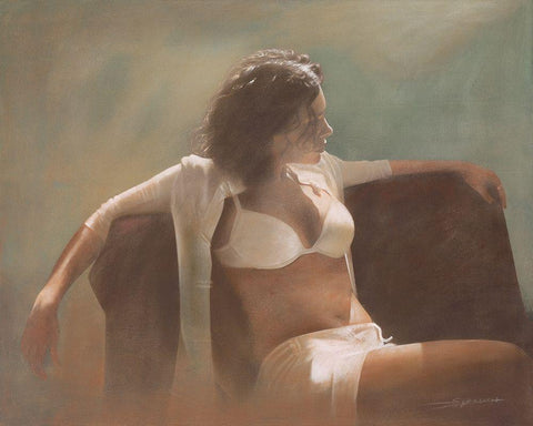 INSEGNATE DI BALLO White Modern Wood Framed Art Print with Double Matting by Sgarbossa, Antonio