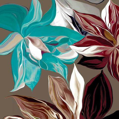 Alstroemeria I White Modern Wood Framed Art Print with Double Matting by Scaffardi, Sally
