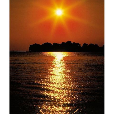 LAKE CONSTANCE Gold Ornate Wood Framed Art Print with Double Matting by Weissing, Gerd