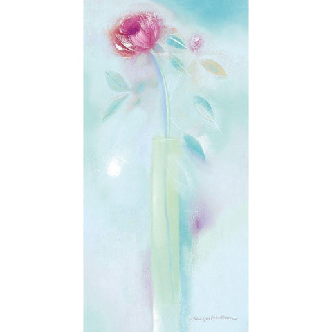 SINGLE SUMMER BLOOM II White Modern Wood Framed Art Print by Robertson, Marilyn
