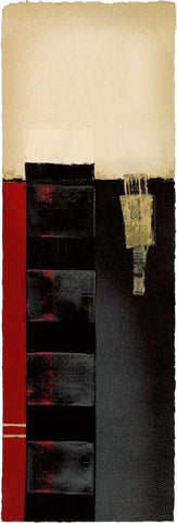 Street Life I White Modern Wood Framed Art Print with Double Matting by Carter, Brad