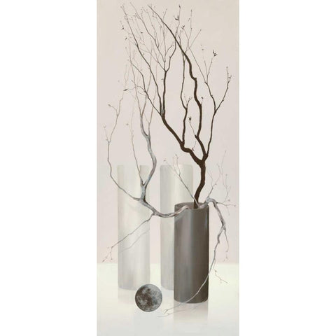 Slender Twigs III Black Modern Wood Framed Art Print with Double Matting by Wonder, Alice