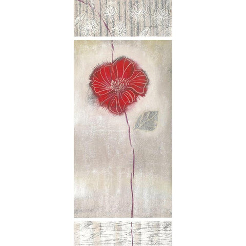 LINEN II Black Modern Wood Framed Art Print with Double Matting by Robertson, Marilyn