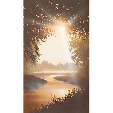 EARLY SPRING II Black Modern Wood Framed Art Print with Double Matting by Walsh, Peter