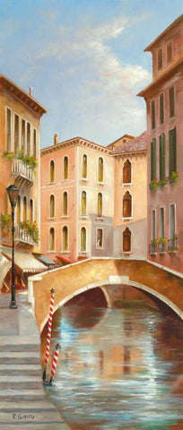 Memories Of Venice I White Modern Wood Framed Art Print with Double Matting by Smith, B.