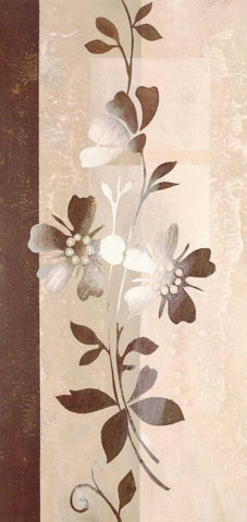 Floral Concerto I Black Ornate Wood Framed Art Print with Double Matting by Verbeek-Van Den Broek