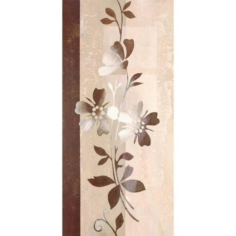 Floral Concerto I White Modern Wood Framed Art Print by Verbeek-Van Den Broek