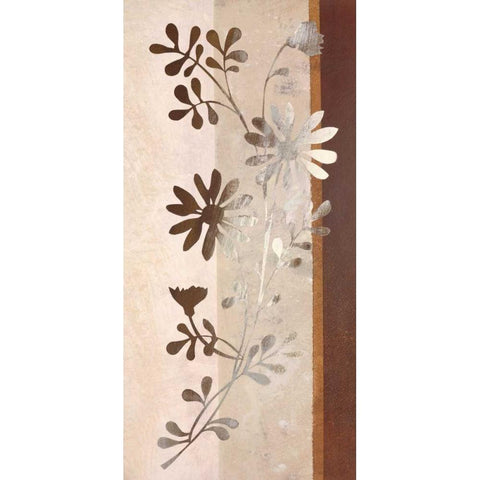Floral Concerto II Black Modern Wood Framed Art Print by Verbeek-Van Den Broek