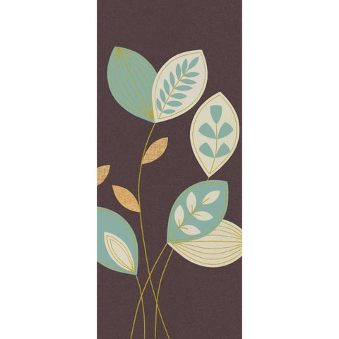 Blue Flutter I Black Modern Wood Framed Art Print with Double Matting by Design Show