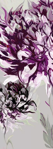Purple Allure I White Modern Wood Framed Art Print with Double Matting by Scaffardi, Sally