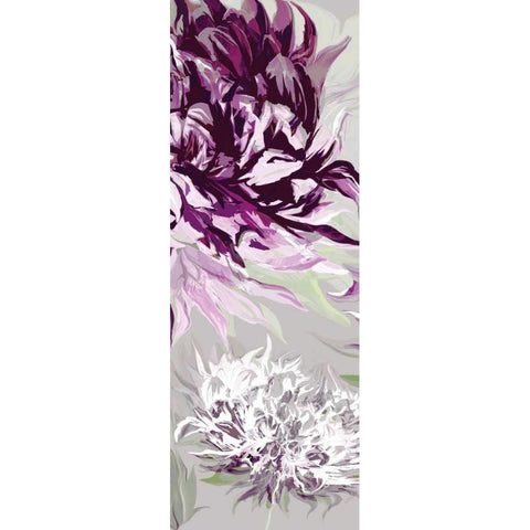 Purple Allure II Black Modern Wood Framed Art Print with Double Matting by Scaffardi, Sally