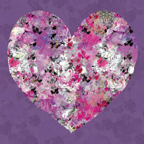 Heart Black Modern Wood Framed Art Print by Scaffardi, Sally