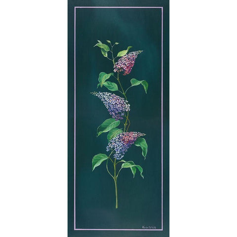 VINTAGE SYRINGA Black Modern Wood Framed Art Print with Double Matting by v.d. Valk, Karin