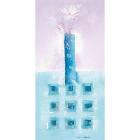 AQUA I Black Modern Wood Framed Art Print by Robertson, Marilyn