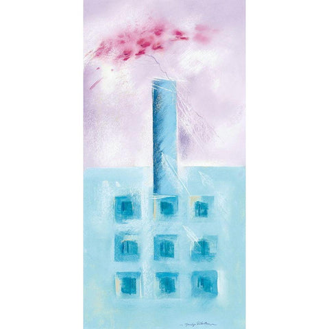 AQUA II Black Modern Wood Framed Art Print with Double Matting by Robertson, Marilyn