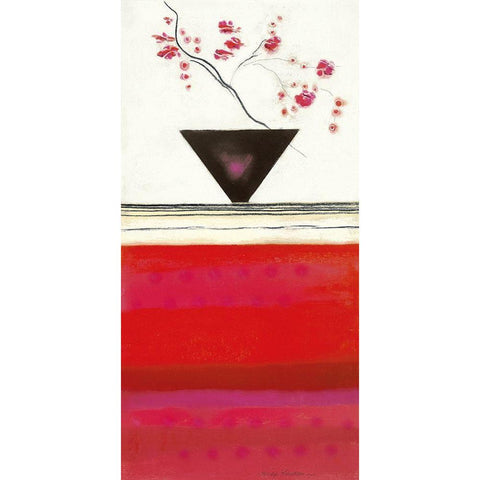 RUBY I Black Modern Wood Framed Art Print with Double Matting by Robertson, Marilyn