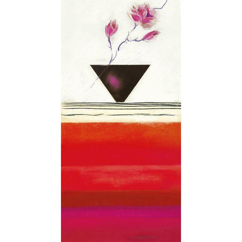 RUBY II Black Modern Wood Framed Art Print by Robertson, Marilyn