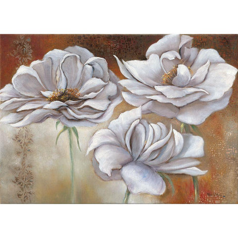 WHITE FLOWERS II White Modern Wood Framed Art Print by Withaar, Rian