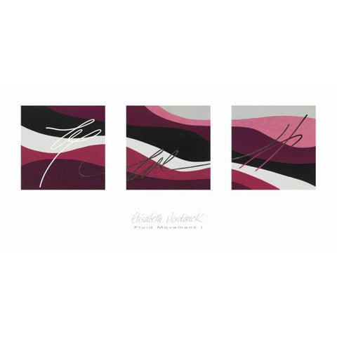 Fluid Movement I Black Modern Wood Framed Art Print with Double Matting by Verdonck, Elisabeth