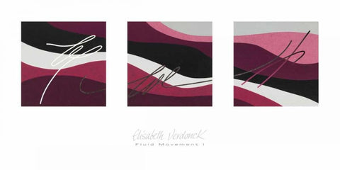 Fluid Movement I White Modern Wood Framed Art Print with Double Matting by Verdonck, Elisabeth