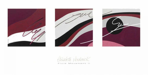 Fluid Movement II Black Ornate Wood Framed Art Print with Double Matting by Verdonck, Elisabeth
