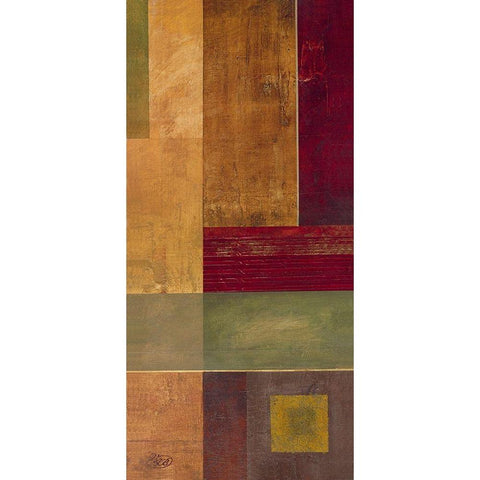 Squares I Black Modern Wood Framed Art Print with Double Matting by Verbeek-Van Den Broek