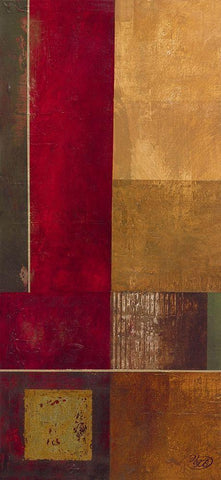 Squares II White Modern Wood Framed Art Print with Double Matting by Verbeek-Van Den Broek