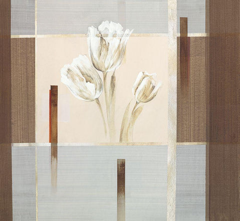 Silver Dream II White Modern Wood Framed Art Print with Double Matting by Verbeek-Van Den Broek