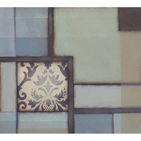 Patchwork Patterns I White Modern Wood Framed Art Print by Verbeek-Van Den Broek