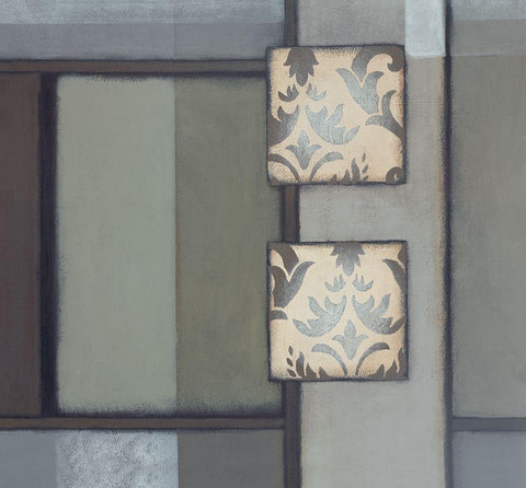Patchwork Patterns II Black Ornate Wood Framed Art Print with Double Matting by Verbeek-Van Den Broek