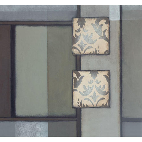 Patchwork Patterns II Gold Ornate Wood Framed Art Print with Double Matting by Verbeek-Van Den Broek