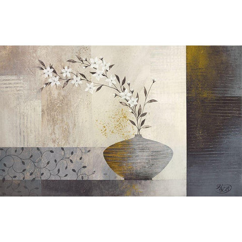 Simplicity II Gold Ornate Wood Framed Art Print with Double Matting by Verbeek-Van Den Broek