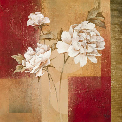 Shimmering Bloom White Modern Wood Framed Art Print by Verbeek-Van Den Broek