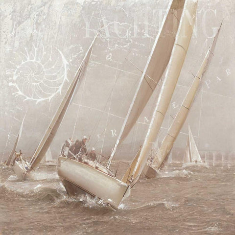 Yachting II Gold Ornate Wood Framed Art Print with Double Matting by Gieben, Marteen