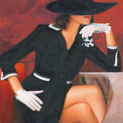 Cafe I Black Modern Wood Framed Art Print by Sestillo, Enrico