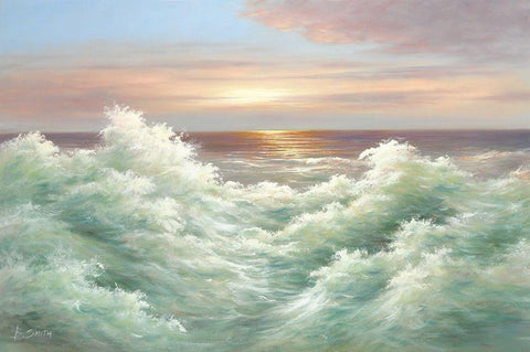 INCOMING TIDE II Black Ornate Wood Framed Art Print with Double Matting by Smith, B.