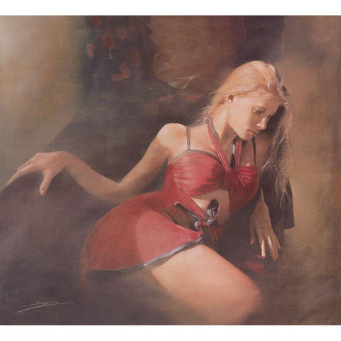 NON SO PIU Black Modern Wood Framed Art Print with Double Matting by Sgarbossa, Antonio