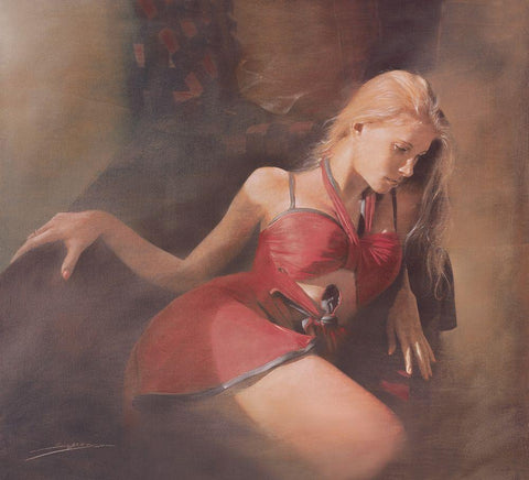 NON SO PIU Black Ornate Wood Framed Art Print with Double Matting by Sgarbossa, Antonio