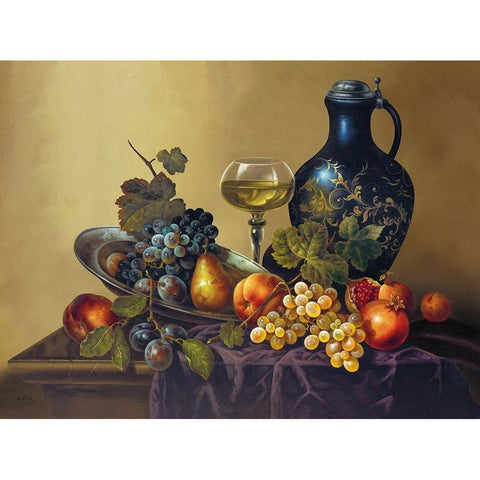 SUMMER WINE Gold Ornate Wood Framed Art Print with Double Matting by Pila