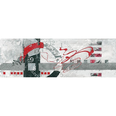 TIMELINE Black Modern Wood Framed Art Print by Finn
