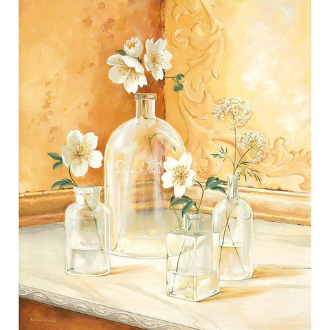 Still-Life WITH GLASSES I Gold Ornate Wood Framed Art Print with Double Matting by v.d. Valk, Karin