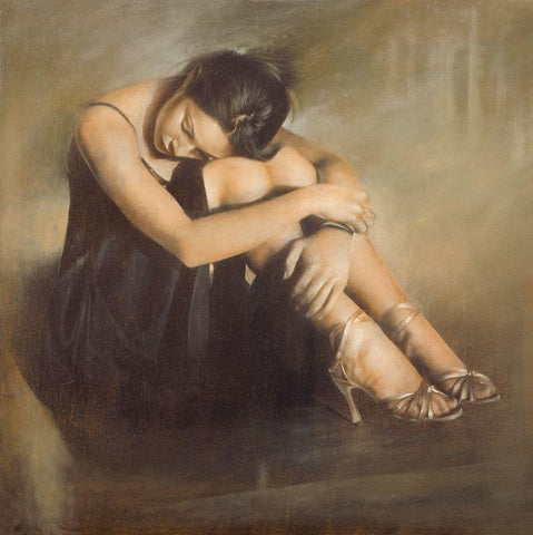 DOLCE EXPRESSIONE Black Ornate Wood Framed Art Print with Double Matting by Sgarbossa, Antonio