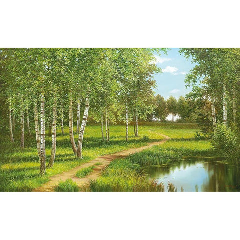 NEAR BELGOROD Gold Ornate Wood Framed Art Print with Double Matting by Osipova, Svetlana