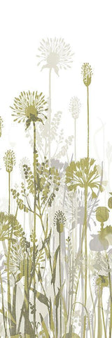 GARDEN SILHOUETTE II White Modern Wood Framed Art Print with Double Matting by Ashby, Simon