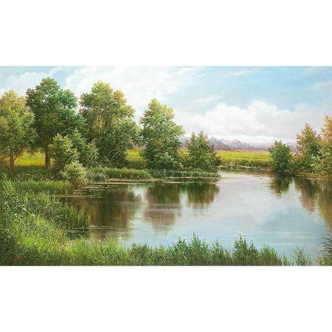 NEAR VOLGOGRAD Black Modern Wood Framed Art Print by Osipova, Svetlana